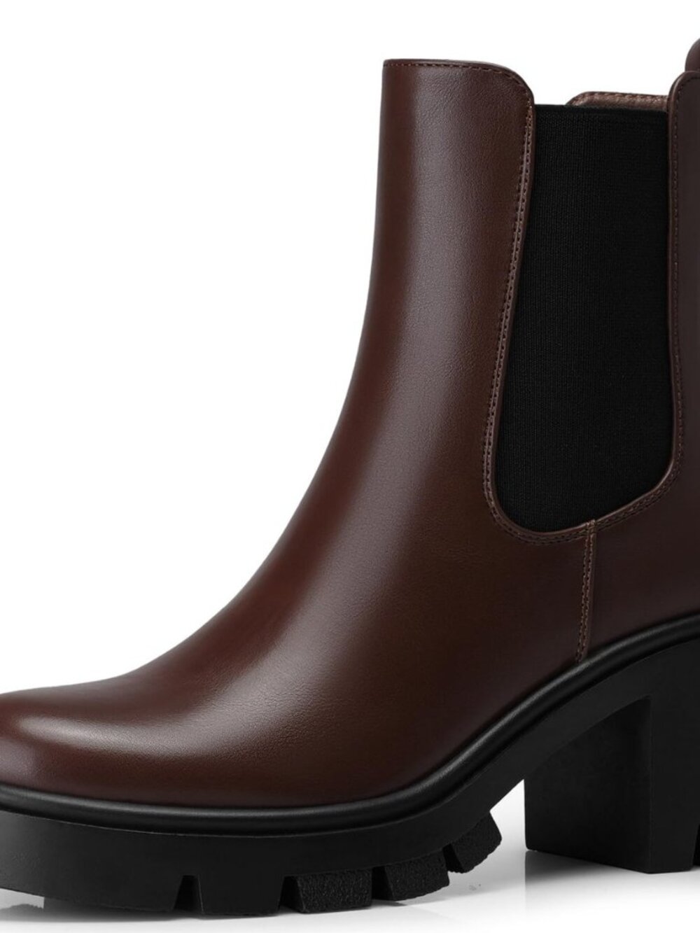 Women Chelsea Ankle Boots: 2.9 Inch Comfortable Platform Boot